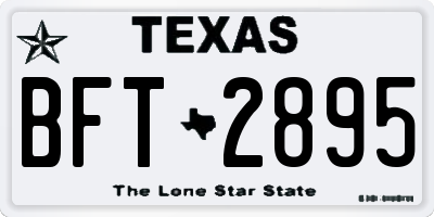 TX license plate BFT2895