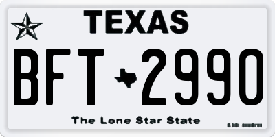 TX license plate BFT2990