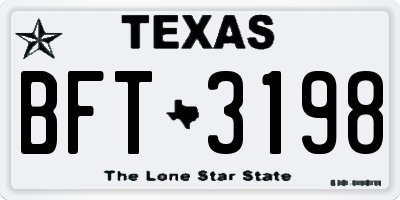TX license plate BFT3198