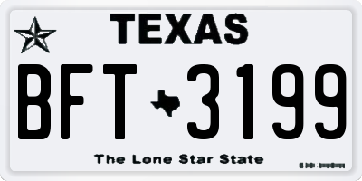 TX license plate BFT3199