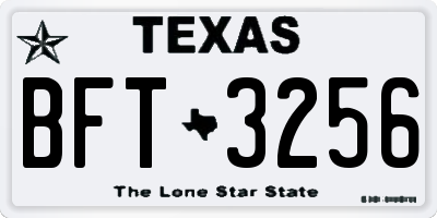 TX license plate BFT3256