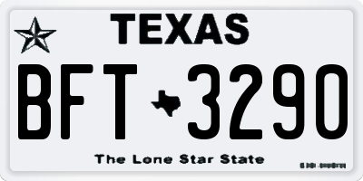 TX license plate BFT3290