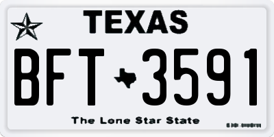 TX license plate BFT3591