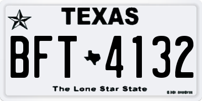 TX license plate BFT4132