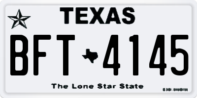 TX license plate BFT4145
