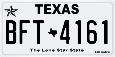 TX license plate BFT4161