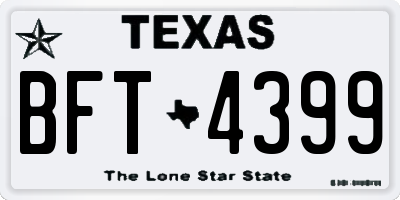 TX license plate BFT4399