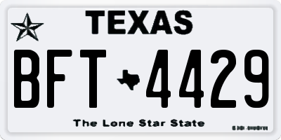 TX license plate BFT4429