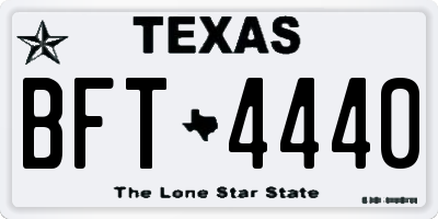 TX license plate BFT4440