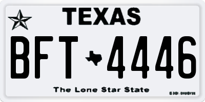 TX license plate BFT4446