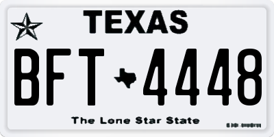 TX license plate BFT4448