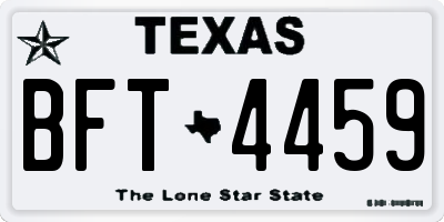 TX license plate BFT4459