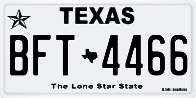 TX license plate BFT4466
