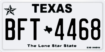 TX license plate BFT4468