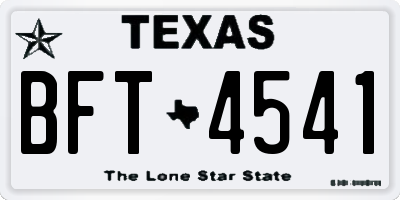 TX license plate BFT4541
