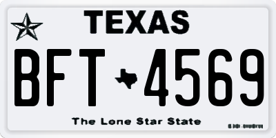 TX license plate BFT4569