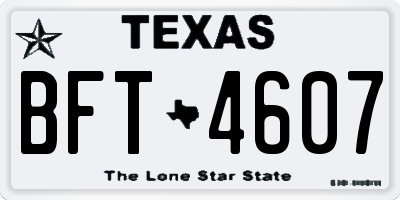TX license plate BFT4607