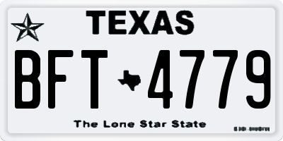 TX license plate BFT4779