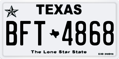 TX license plate BFT4868