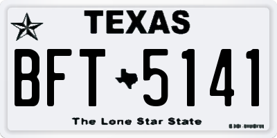 TX license plate BFT5141