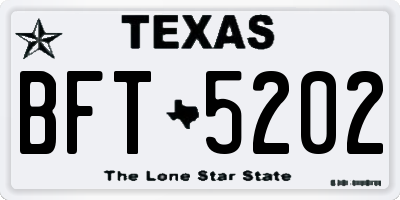 TX license plate BFT5202