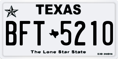 TX license plate BFT5210