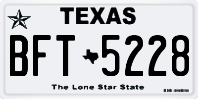 TX license plate BFT5228