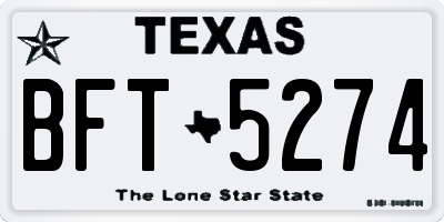 TX license plate BFT5274