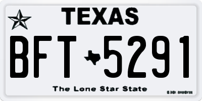 TX license plate BFT5291