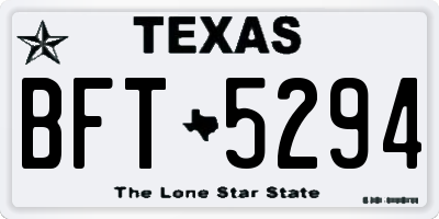 TX license plate BFT5294
