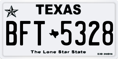 TX license plate BFT5328