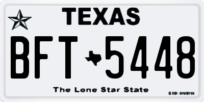 TX license plate BFT5448