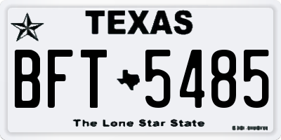 TX license plate BFT5485