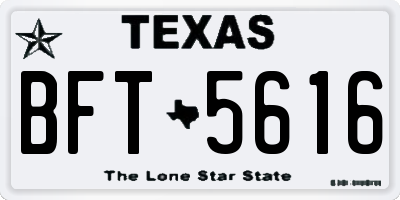 TX license plate BFT5616