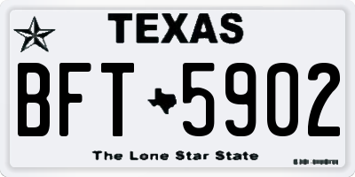 TX license plate BFT5902