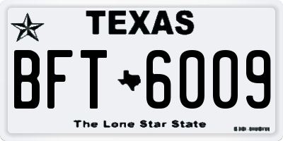 TX license plate BFT6009