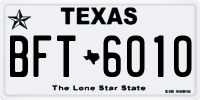 TX license plate BFT6010