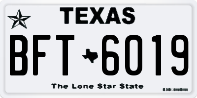 TX license plate BFT6019