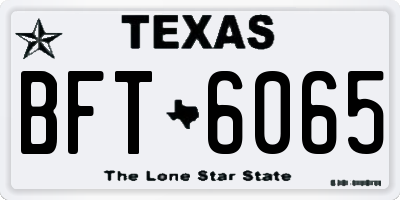 TX license plate BFT6065