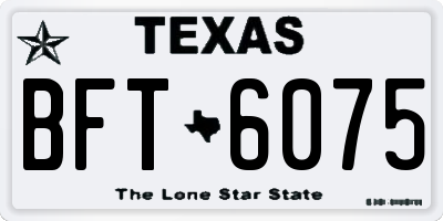 TX license plate BFT6075