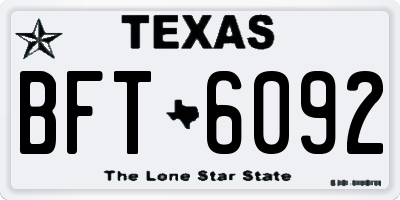 TX license plate BFT6092