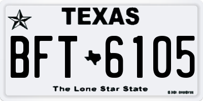 TX license plate BFT6105