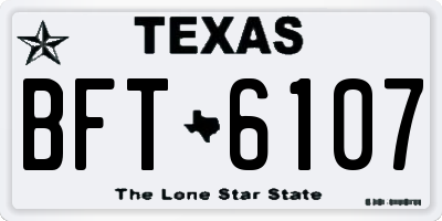 TX license plate BFT6107