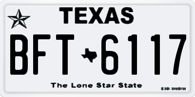 TX license plate BFT6117