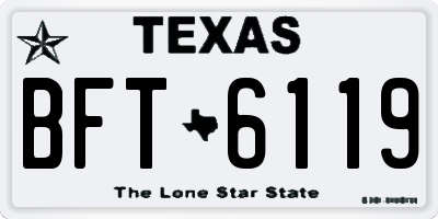 TX license plate BFT6119