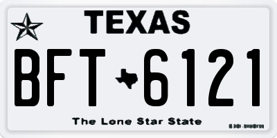 TX license plate BFT6121