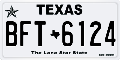 TX license plate BFT6124