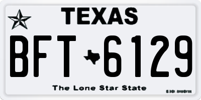 TX license plate BFT6129
