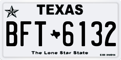 TX license plate BFT6132