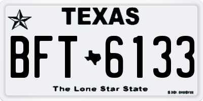 TX license plate BFT6133
